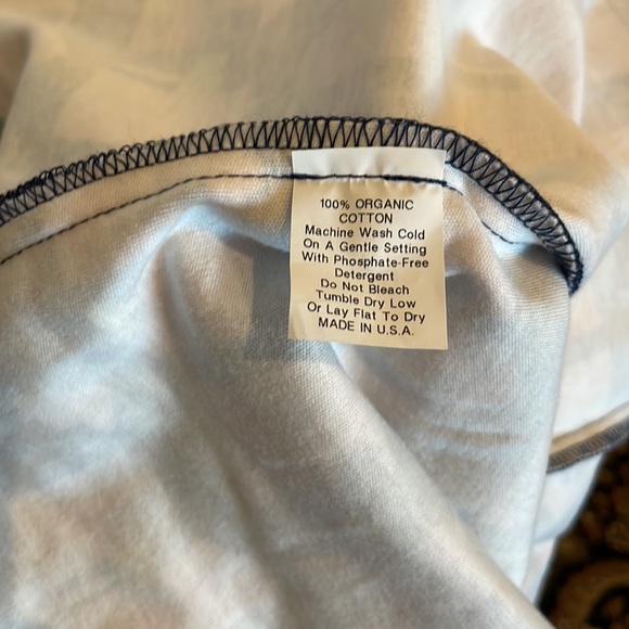 House Hunting print shift dress, pink houses on blue, designed by Borough - Picture 7 of 7